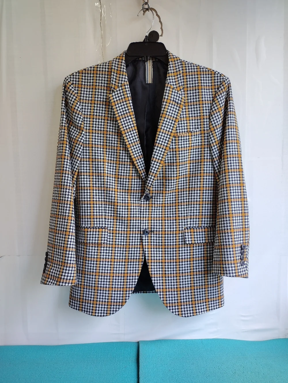 Zara Man Lined Blazer Jacket Two Front Buttons Multicolor Men's Size 42